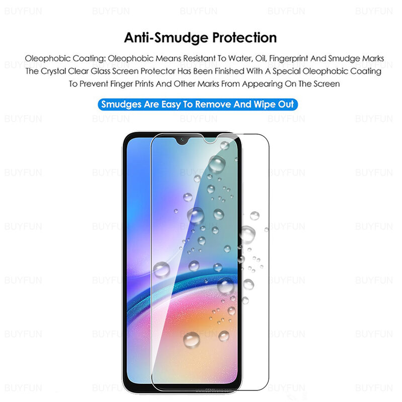 1-4Pcs Full Cover Tempered Glass For Samsung Galaxy A05s A05 A15 4G A25 A35 A55 5G A 05 15 25 35 55 Armor Cover Screen Protector