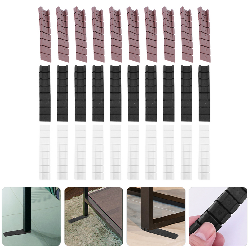 Cuñas niveladoras de plástico para muebles, cuña de nivelación para mesa, 30 piezas