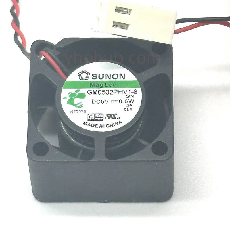 SUNON-ventilador de refrigeración para servidor, GM0502PHV1-8 GN DC 5V, 0,6 W, 25x25x10mm, 2 cables