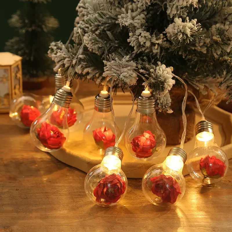 أضواء سلسلة عيد الميلاد LED ، ديكور الكرة الشفافة ، أضواء الجنية لقضاء عطلة ، الإضاءة ، مهرجان ، السنة الجديدة ، مصباح الديكور الزفاف