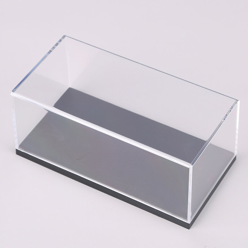 Transparente acrílico rígido caso capa, caixa de exibição para carro modelo figura, miniatura colecionáveis, escala 1:43