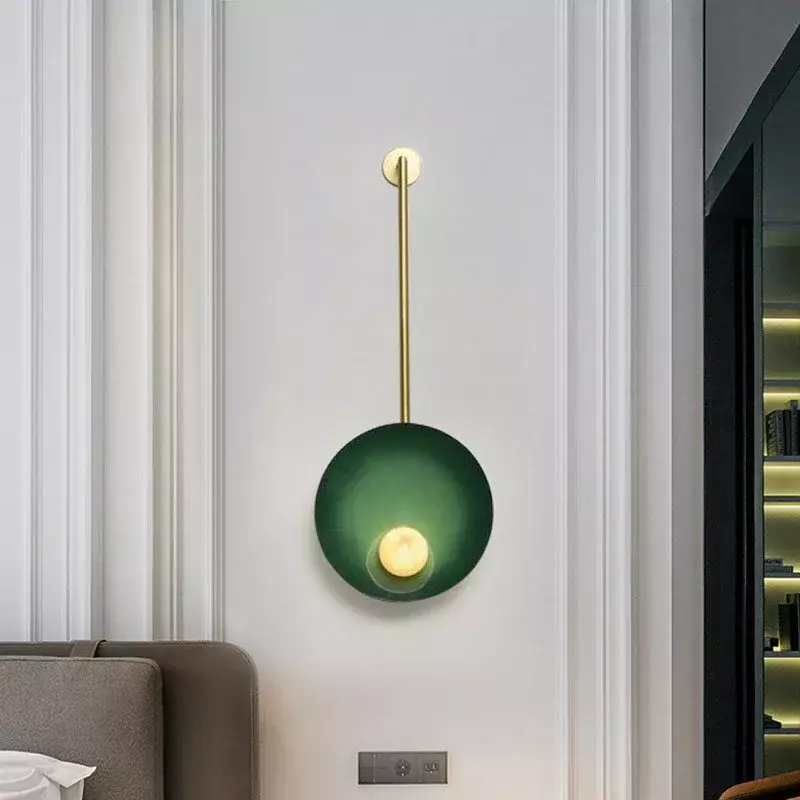BERTH lampu dinding Postmodern Nordic khusus dan kreatif ruang tamu Hotel lobi Villa pas