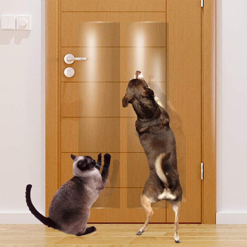 Door Protector from Dog Scratching Clear PET Door Guard for Dogs Door Frame Furniture Protector High Quality Deterrent Tape