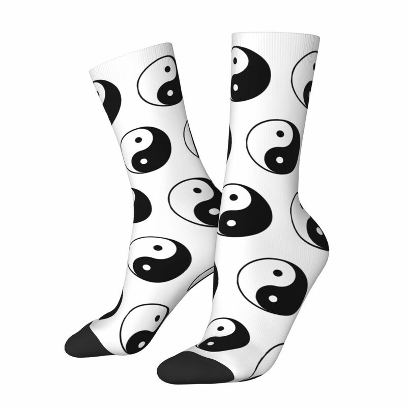 Calcetines Harajuku para hombre y mujer, calcetín de Tai Chi, Yin Yang, gráfico religioso de China, primavera, verano, otoño e invierno, novedad