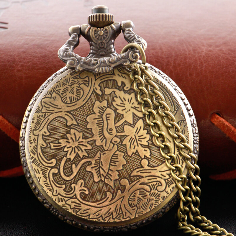 Vintage bronze ferramenta de combate a incêndios vapor punk quartzo bolso relógio masculino e feminino geral decorativo jóias colar presente