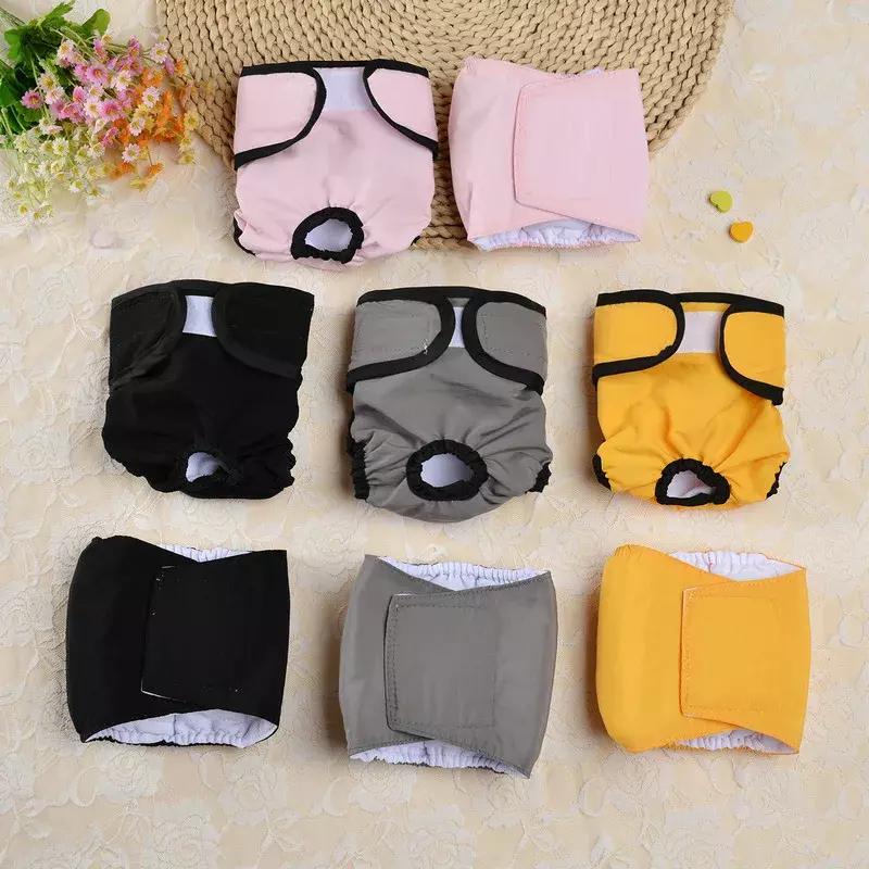 Reusable Sanitary Panties Washable Small Dog Pet Diapers Female Dogs Large Physiological Pants Shorts Male Cats Pet Menstruation