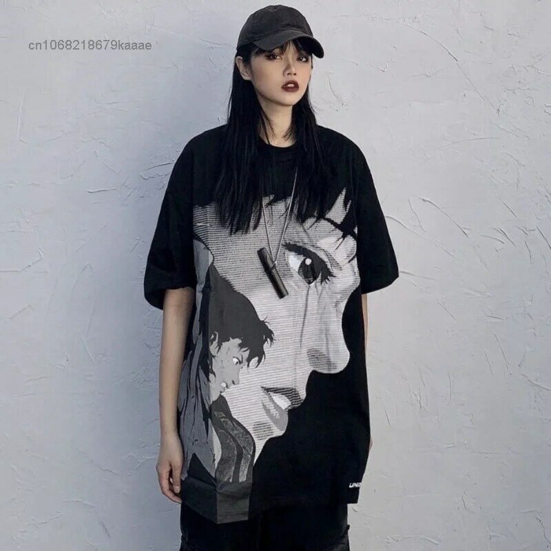 Summer Trend Clothes Anime Harajuku Streetwear Women Men Oversized T-shirts Couples Korean Style Aesthetic Tops Y2k Tee Shirts