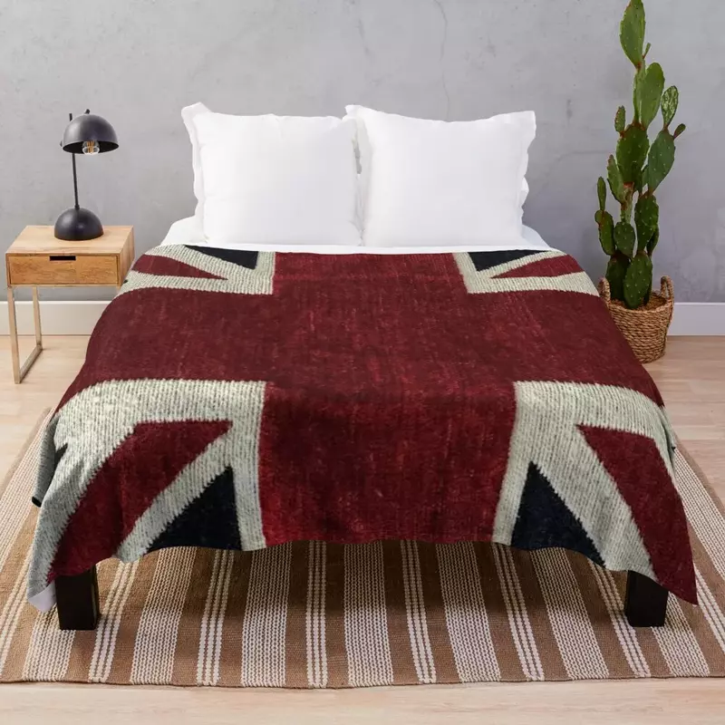 Cobertor De Luxo Com Bandeira Do Reino Unido, Cobertores De Plaid De Pelúcia Macia Personalizados