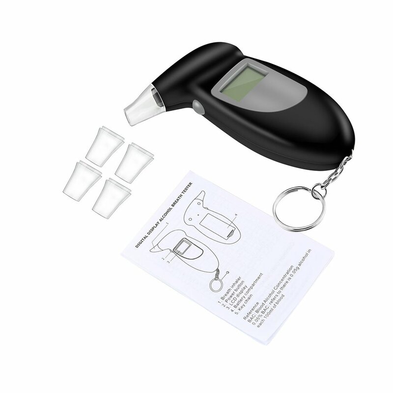 Nuovo Digital Alcohol Breath Tester Analyzer Detector Test portachiavi Breathalizer Breathalyser Device Display LCD
