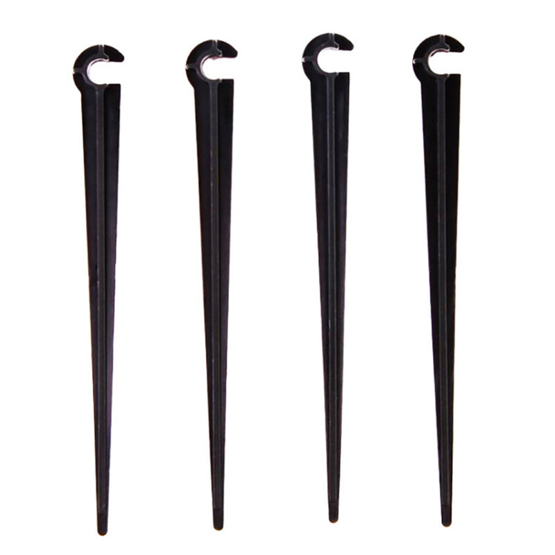 Watering Equipment Tube Stand Fixed Holder High Quality 100x 4/7mm C Type Connecting Drip Irrigation Accessories