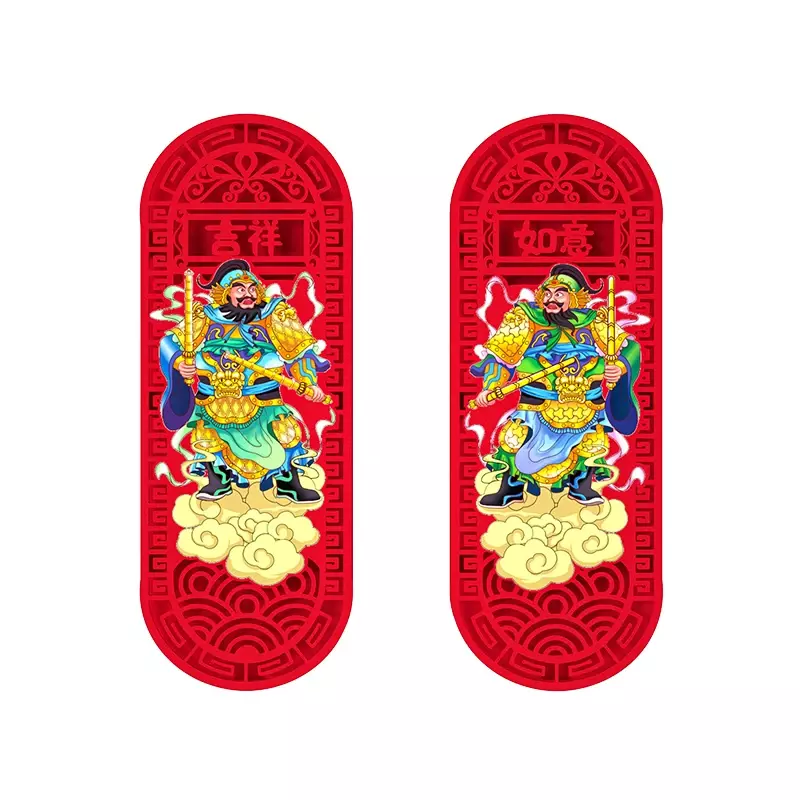 Tata letak adegan dekorasi Tahun Baru Tiongkok antigores cantik flanel taktis