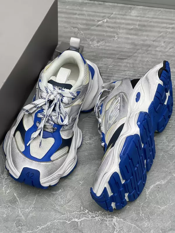 Zapatillas de correr de París para hombre, zapatos informales transpirables de malla con suela gruesa, última versión, 2023