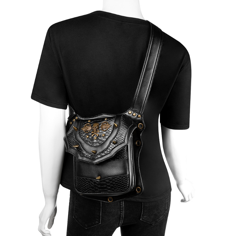 Chikage Euramerican Punk szkielet torba na motocykl w stylu Y2K Crossbody pojedyncza torba na ramię o dużej pojemności na zewnątrz piterek