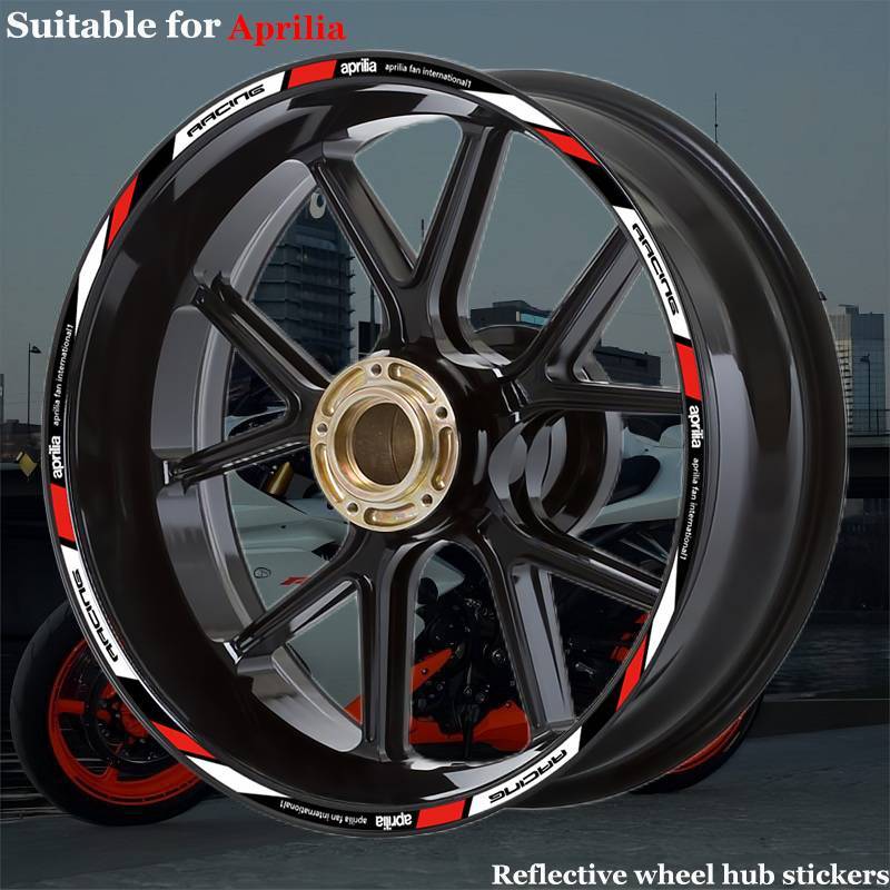 Reflective Motorcycle Accessories Wheel Tire Modification Sticker Hub Decals Rim Stripe Tape For Aprilia GPR125 150 250S 250R