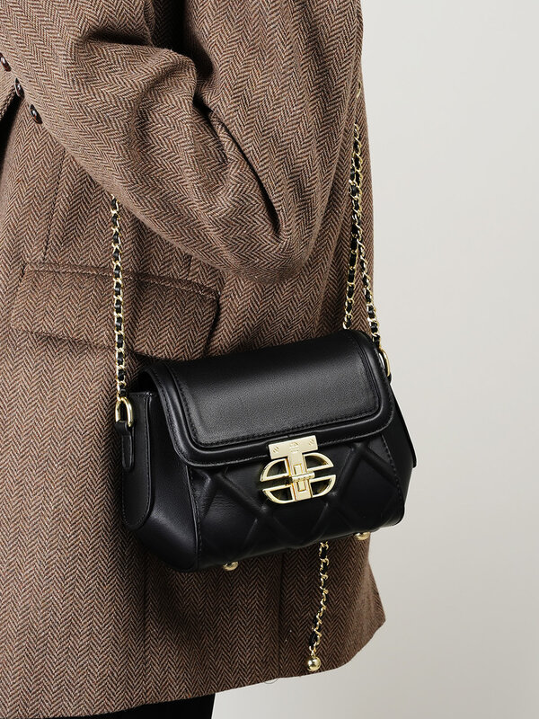 Classic light luxury style 2024 nuova borsa a tracolla borsa da donna borsa a tracolla a catena in pelle