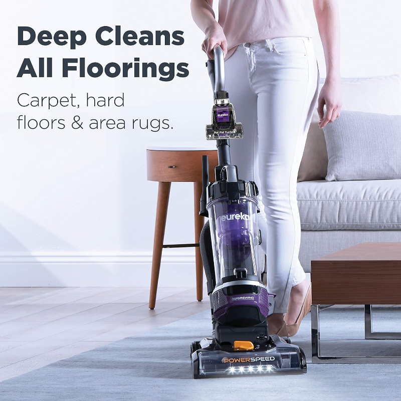 Eureka Powerful Lightweight Upright Vacuum Carpet and Floor,  with Automatic Cord Rewind