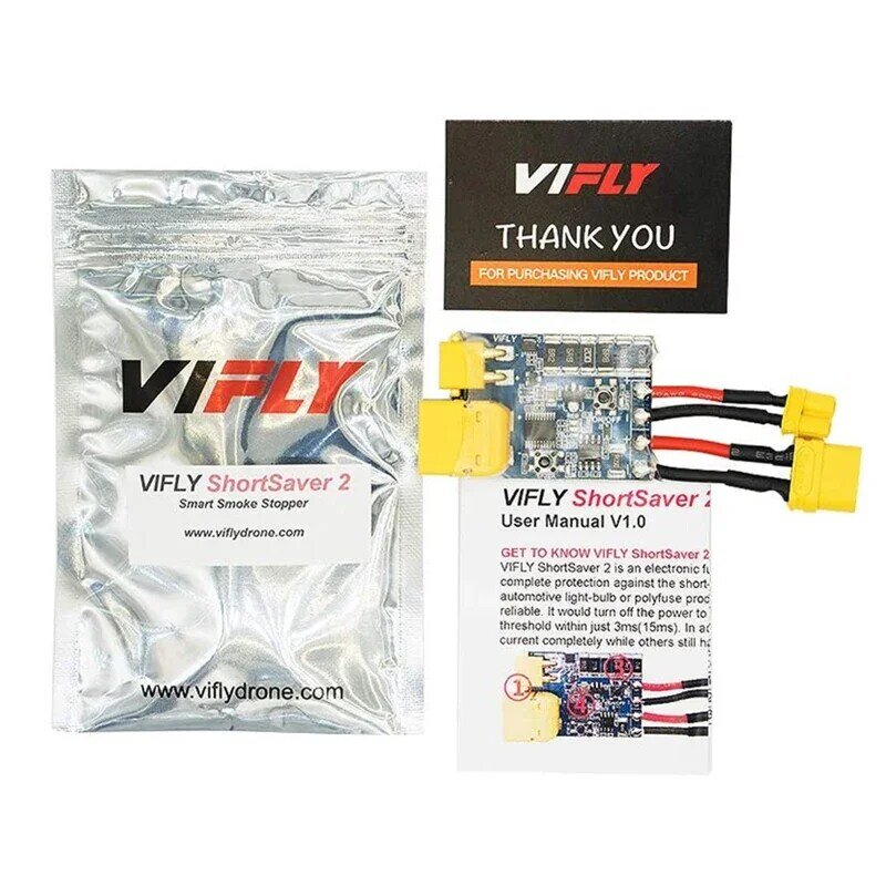 VIFLY-Interruptor de botón de encendido de fusible electrónico para evitar cortocircuitos, tapón de humo inteligente, contra sobrecorriente, ShortSaver2, V2