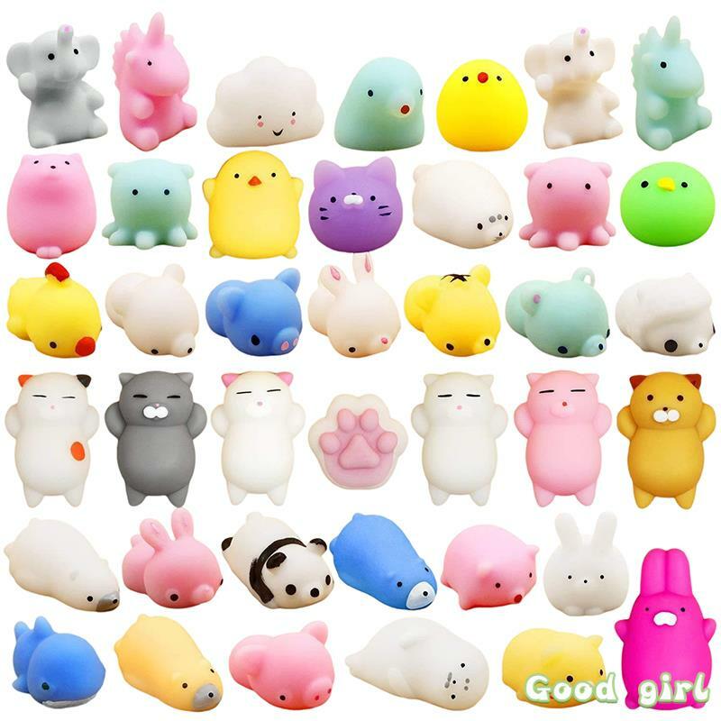 Mini Animal Squishy Toy para Crianças, Squeeze Ball, Fidget Toys, Pinch Amassar, Stress Reliever, Party Favor, Aleatório, 2 Pcs, 5 Pcs, 10Pcs