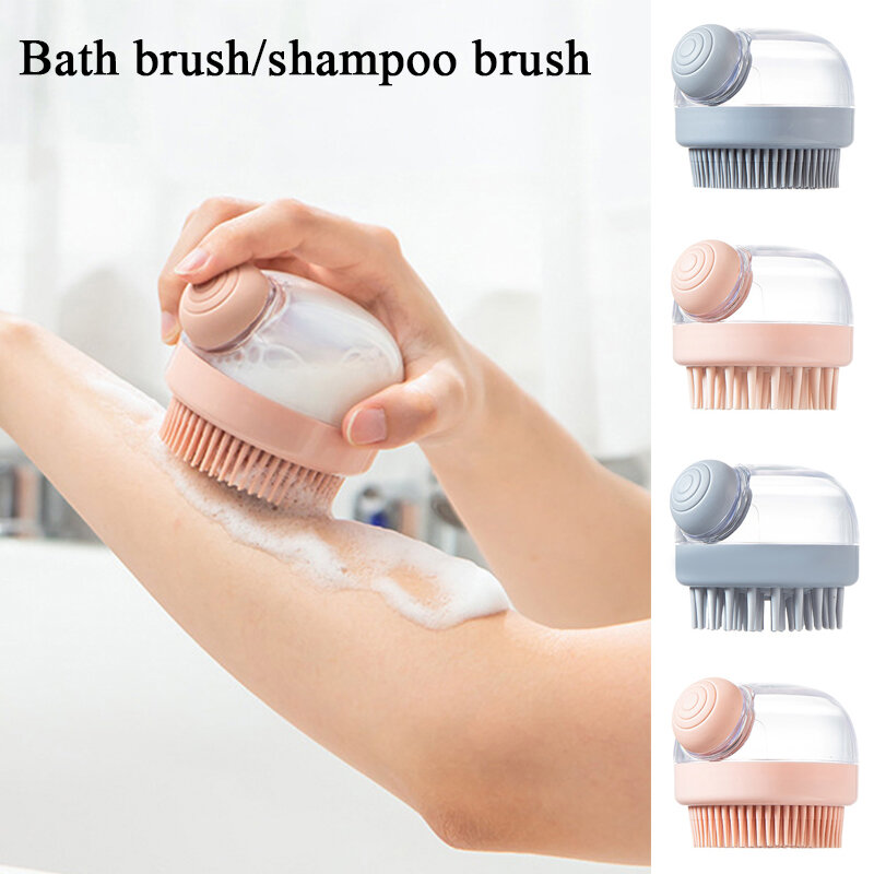 Silikon Shampoo Kopf Kopfhaut Massage bürste Körper bürste Haar wäsche Kamm Bad Spa hinzufügen flüssige Bad Schönheit Werkzeuge bequem