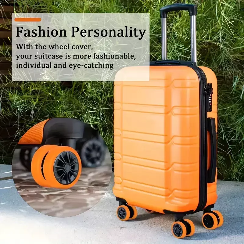 Силиконовые чемоданы на колесиках для путешествий, обувь с бесшумным звуком, чемодан на колесиках, защитная крышка, чемодан на колесиках, аксессуары