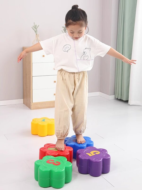 Pilha de ameixa plástica para crianças Kongfu chinês, brinquedos educativos pré-escolares, equipamento de treinamento de equilíbrio, jogos ao ar livre