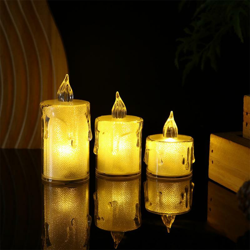 Romantic Creative Electronic Candles LED Decorative Lights Wave Electronic Holiday Candle Lighting Christmas Led Lights