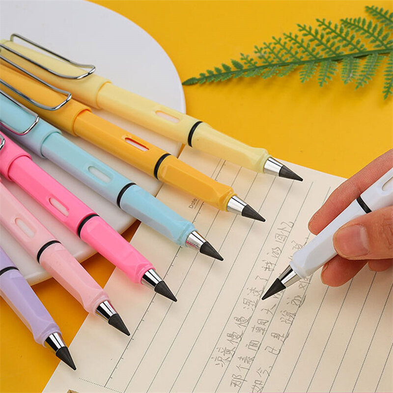 Pensil ajaib tanpa tinta, teknologi pensil tak terbatas, pensil logam menggambar tidak mudah untuk memecahkan lurus
