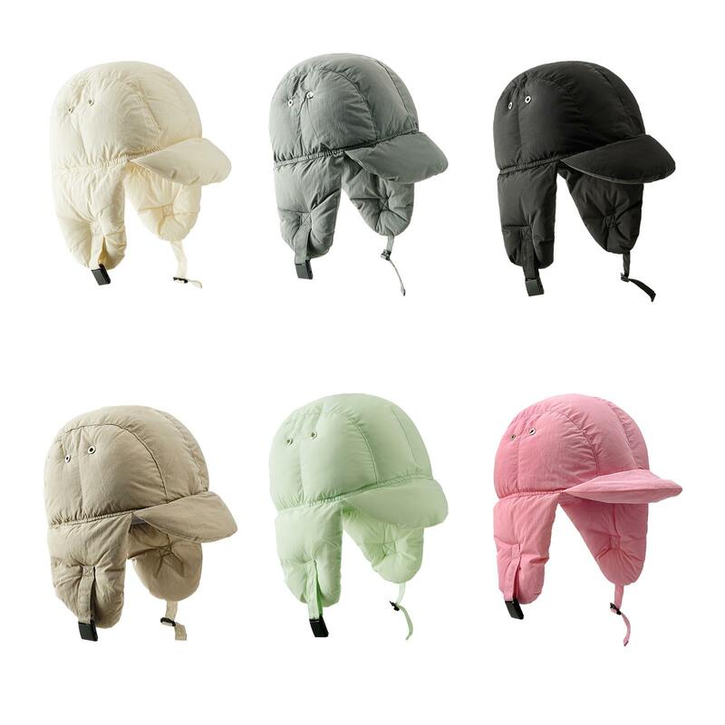Hat with Earflaps Warm Hat Cap for Women Ear Protection Filled Hat Winter Hat for Outdoor Camping Biking Cold Weather Adults