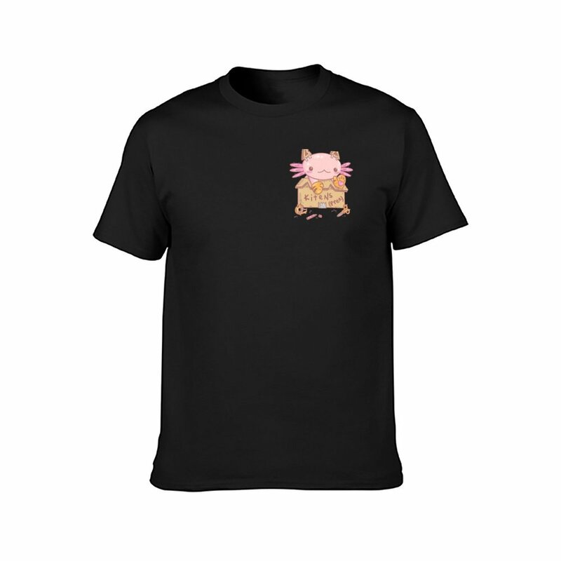 Catxolotl kaus pria, T-Shirt oversizeds gaya Korea untuk pria