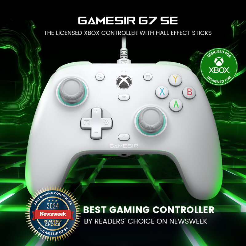 GameSir-mando G7 SE para Xbox, mando con cable para Xbox Series X, Xbox Series S, Xbox One, con Joystick de efecto Hall