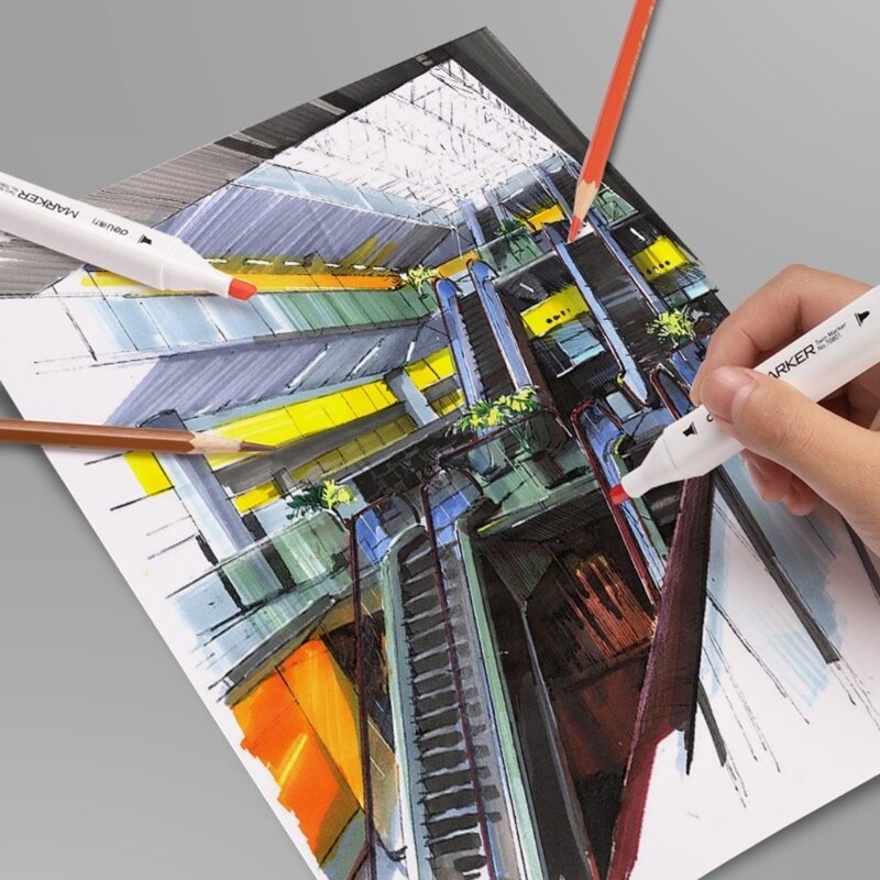 그림 그리기 컬러 연필 초보자를 위한 수채화 스케치북 용지