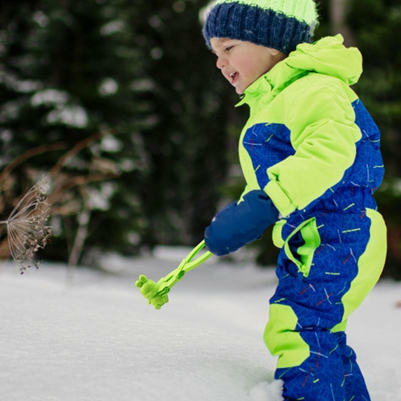 Cetakan bola salju anak-anak, klip cetakan bola salju bentuk kelinci Pembuat bola salju bermain dengan salju untuk 3-12 anak-anak