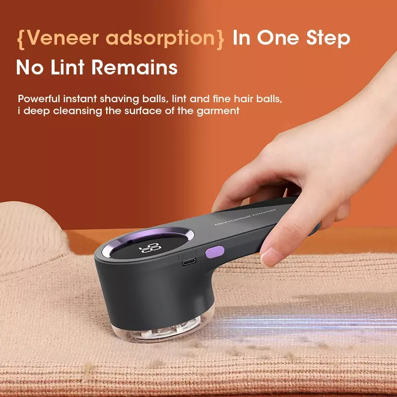 Lint Remover Electric Hairball Trimmer Smart LED Digital Display Fabric USB Charging Portable Professional Fast Household