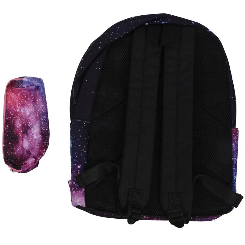 Mochila de lona elegante para mulheres, galáxia e estrela, espaço universo, bolsa escolar para meninas