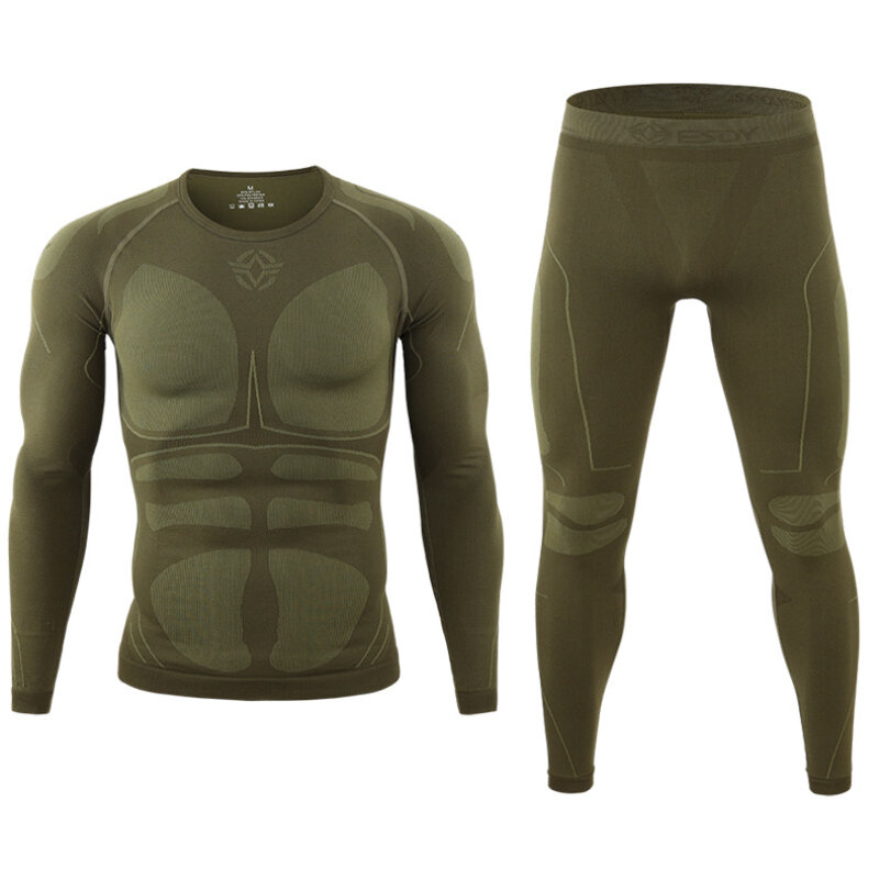 3D мужское термобелье для мотоцикла, компрессионная рубашка, брючный костюм, облегающее зимнее спортивное белье, уличное белье для походов, велоспорта, нижнее белье с подогревом