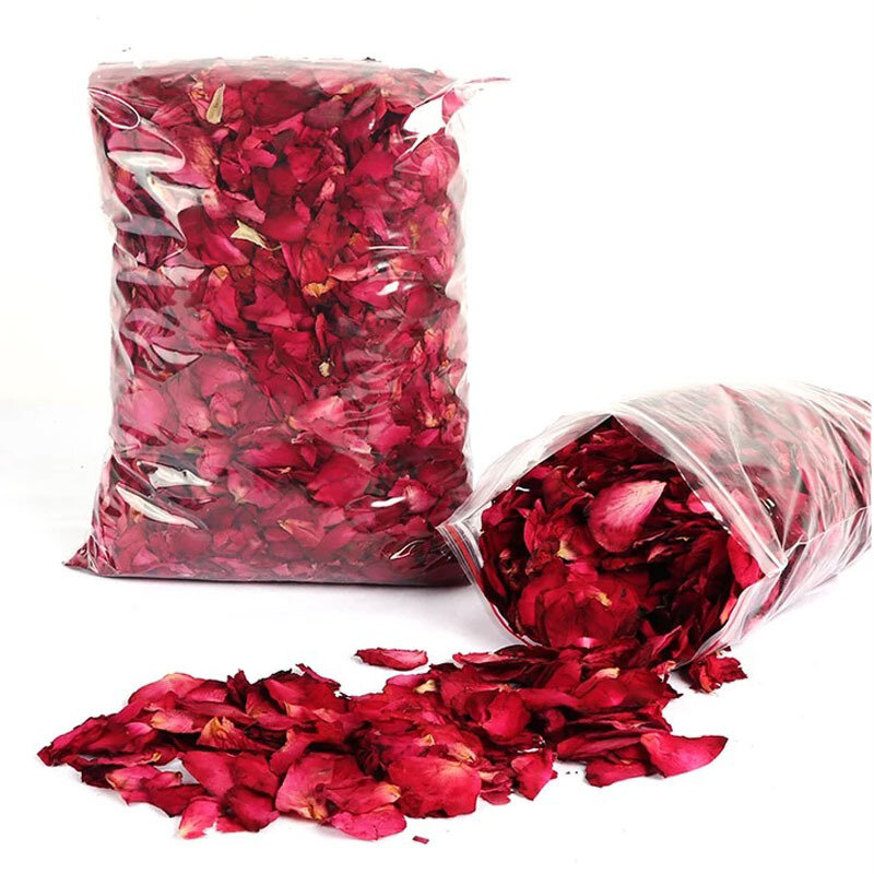 Pétalas de rosas secas para massageador corporal, flor natural, flor seca, banho de spa, clareamento, aliviar perfumado, pacote de 10g