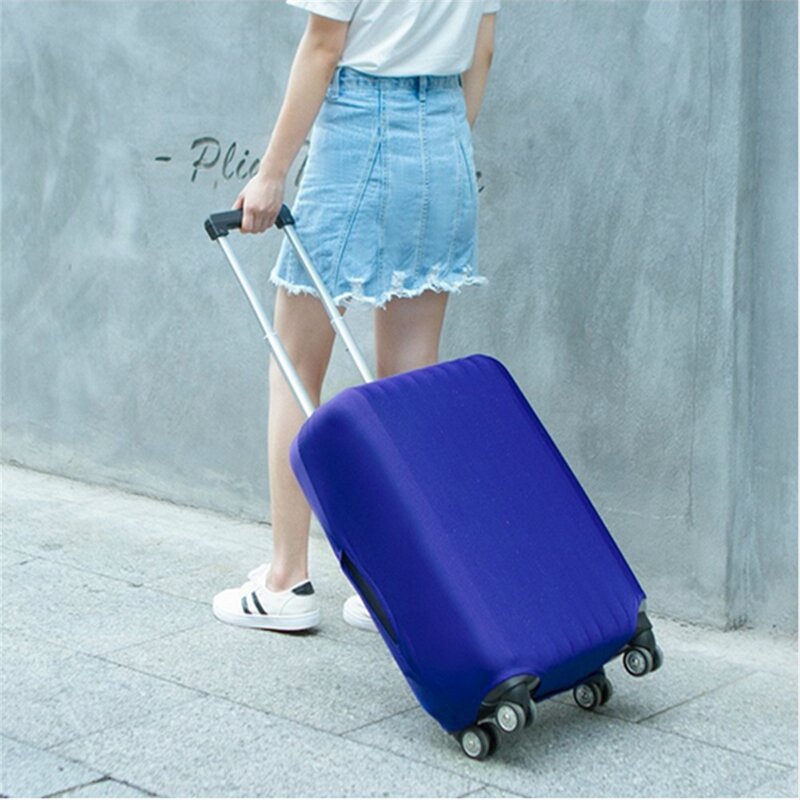 Cubierta de equipaje de viaje con estampado para maleta, accesorios esenciales de viaje de vacaciones, funda protectora de carro de elasticidad, 18-32 pulgadas