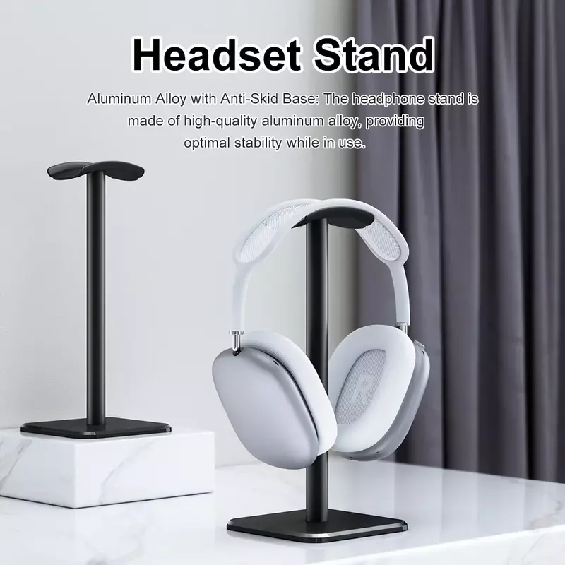 Stojak na stojak na słuchawki ze stopu Aluminium oszczędzający miejsce zestaw słuchawkowy podpórka Organizer na biurko wyświetlacz uchwyt pionowy wieszak