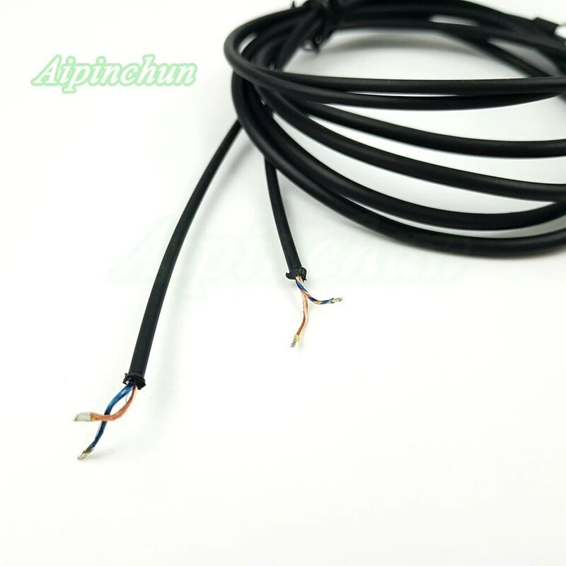 Aipinchun czarny kabel do naprawy słuchawek TPE DIY zestaw słuchawkowy kabel zastępczy LC-OFC rdzeń drutu 1.2 metrów typ linii Jack