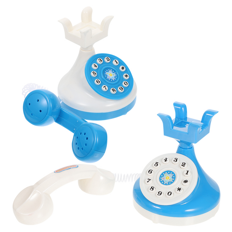 2 Pcs elettrodomestici telefono simulato simulato giocattolo telefonico cartone animato in plastica per bambini