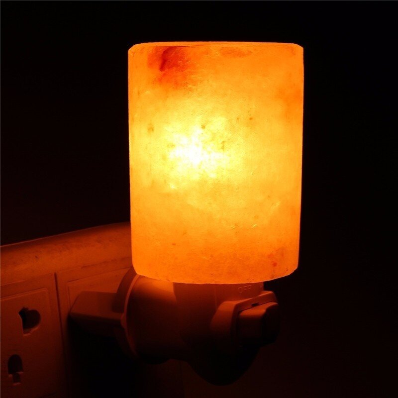 Ночной светильник из гималайской соли, лампа с натуральным кристаллом, очиститель воздуха, домашний Настенный декор, вилка Eu/us/uk/au, 15 Вт