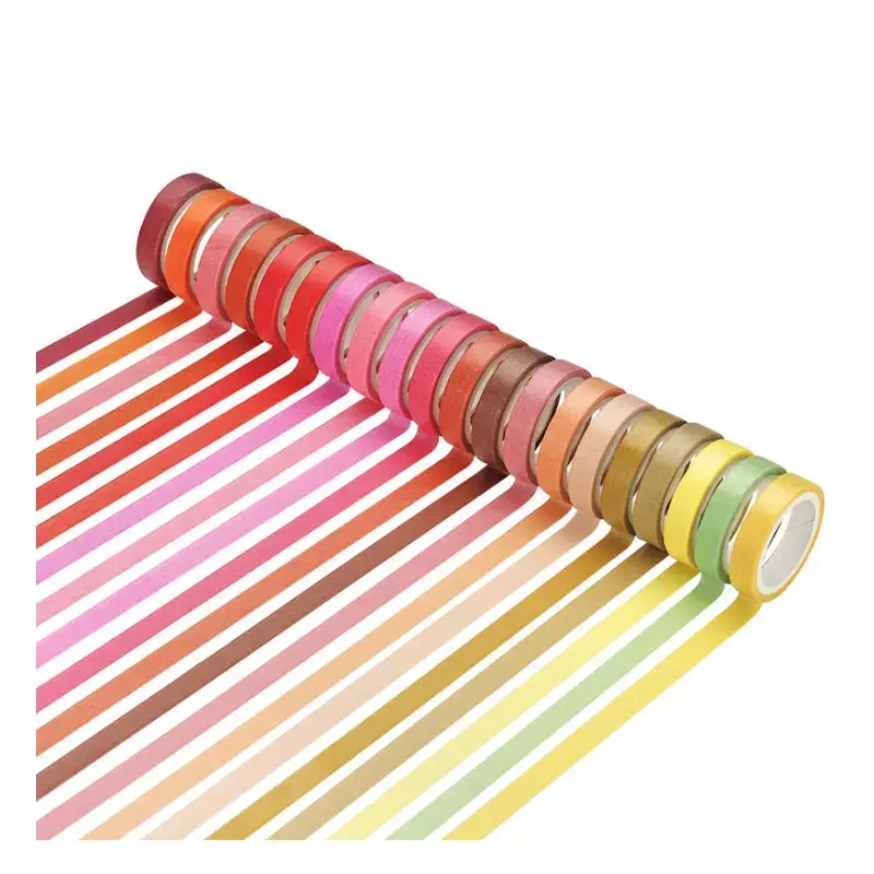 Prodotto personalizzato popolare 60 colori regali decorazione Set di nastri Washi colorati, Scrapbook artigianale decorativo personalizzato Ma