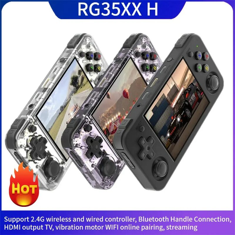 ANBERNIC RG35XX H Handheld Game Console Linux 3.5 Inch IPS Screen H700 Retro Video Games Player 3300mAh 64G 5528 Classic Games