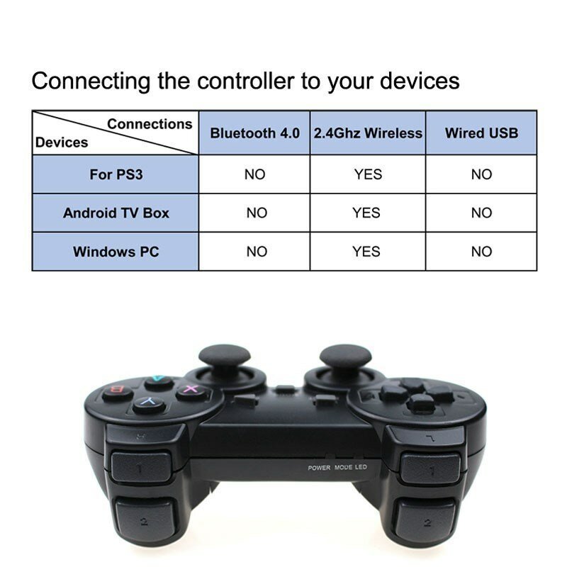 Manette de jeu sans fil 2.4 ghz pour téléphone Android/PC/PS3/TV Box, Joystick, contrôleur de jeu pour Console Super X, accessoires de jeu