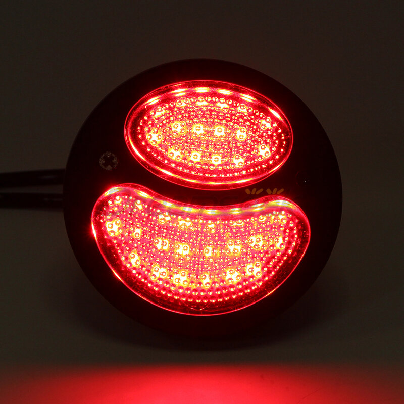 Luz de freno trasera LED para motocicleta, lámpara trasera redonda Retro negra/cromada para Harley Bobber Chopper Ford Modelo A