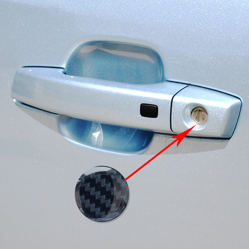8 szt. Naklejki z dziurką od klucza do drzwi samochodu uniwersalna automatyczna naklejka samoprzylepna naklejka do toyoty akcesoria dekoracyjne z mazdą
