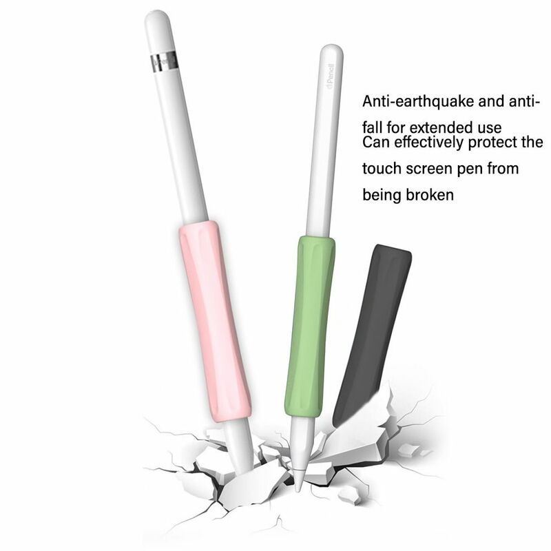 Чехол со стилусом силиконовый для Apple Pencil 1 2, ручка для сенсорного экрана, рукоятка, противоударный нескользящий защитный чехол-карандаш с защитой от царапин