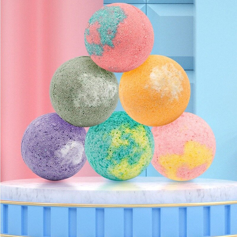 12Pcs Organic Bath Bomb Natural Bubble Bath Bombs to Nourish Hydrate Dry Skin Bath Salt Spa Sea Balls Gift for Friends Families