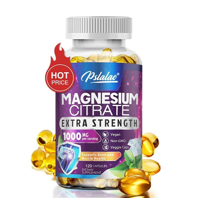Magnesium Citrate Capsules 1000 mg - High Absorption Citric Acid Complex