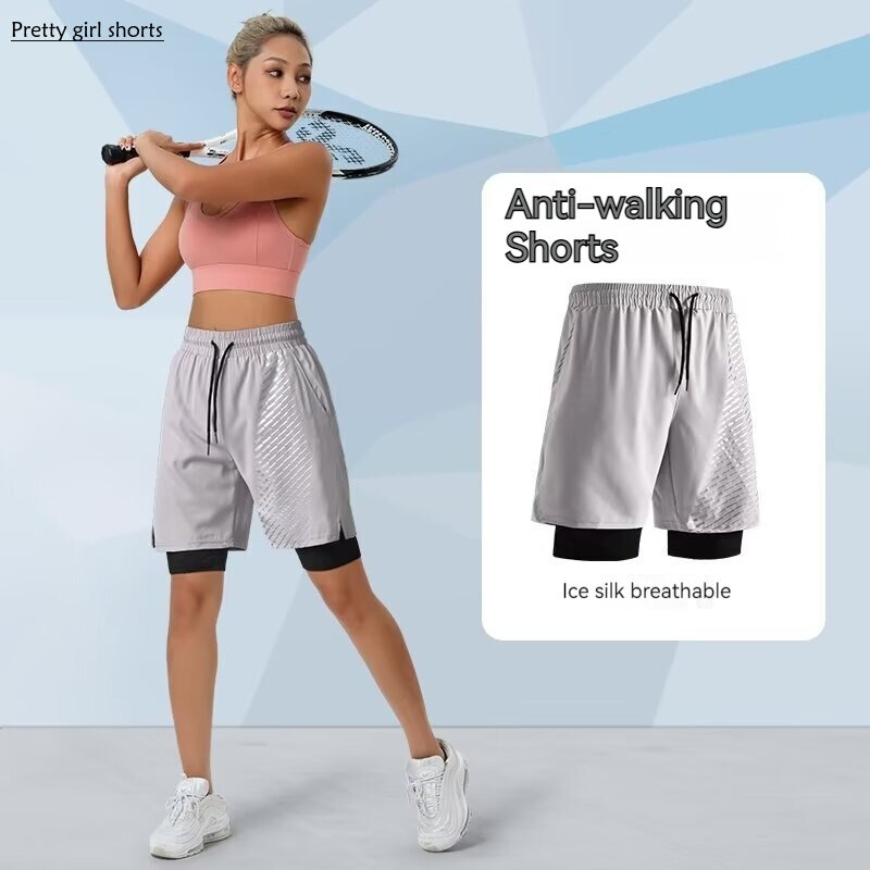 Women 2024 Fashionable Comfortable Drying Underpants Women's Summer Fitness Sport Shorts Running Training Point Sports Clothing